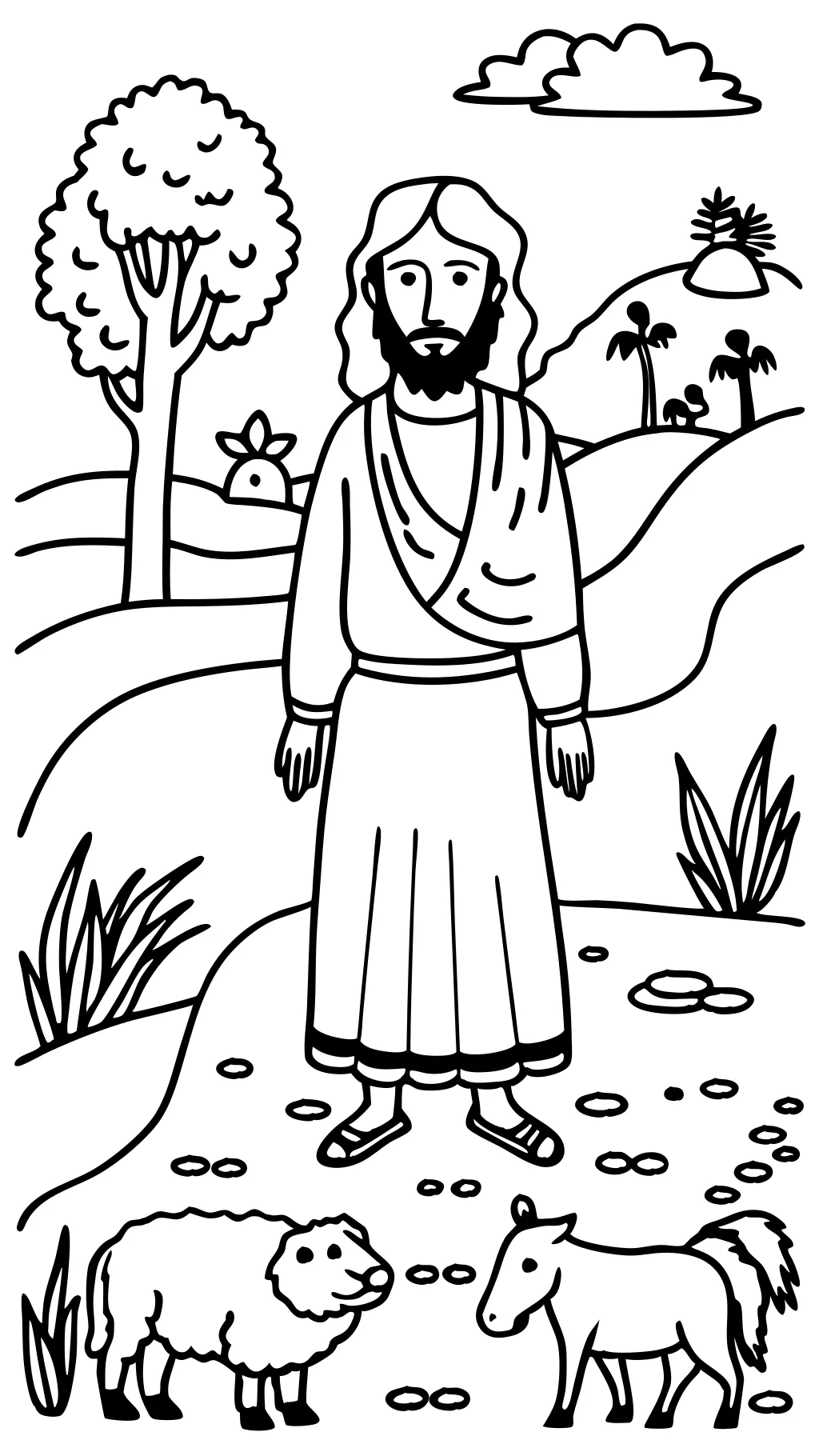 coloring page john the baptist